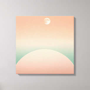 Halve manen en bogen van pastel – minimalistische  canvas afdruk