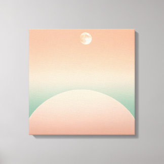 Halve manen en bogen van pastel – minimalistische  canvas afdruk