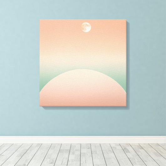 Halve manen en bogen van pastel – minimalistische canvas afdruk (Insitu (Houten vloer))