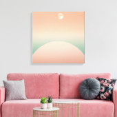 Halve manen en bogen van pastel – minimalistische canvas afdruk (Insitu (Woonkamer))