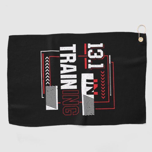 Halve marathon 13.1 in de Abstracte Runner van de Golfhanddoek (Horizontaal)