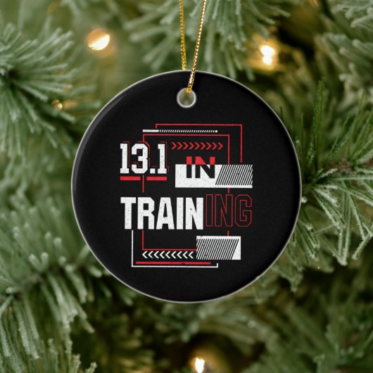 Halve marathon 13.1 in de Abstracte Runner van de Keramisch Ornament (Boom)