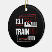 Halve marathon 13.1 in de Abstracte Runner van de Keramisch Ornament (Links)