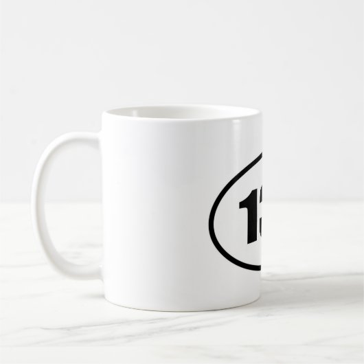 Halve marathon 13.1 Runner Oval Koffiemok (Links)