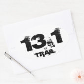 Halve Marathon 13.1 TRAIL Ovaal Voertuig Decal Ovale Sticker (Envelop)