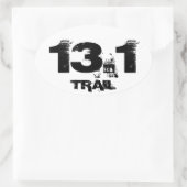 Halve Marathon 13.1 TRAIL Ovaal Voertuig Decal Ovale Sticker (Tas)