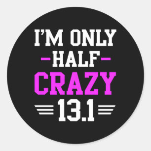 Halve Marathon Crazy Runner Training 131 Mile Ronde Sticker