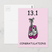 Halve Marathon Gefeliciteerd met haar. Briefkaart (Voorkant / Achterkant)