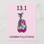 Halve Marathon Gefeliciteerd met haar. Briefkaart (Voorkant)