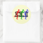 Halve marathon loopt ronde sticker (Tas)