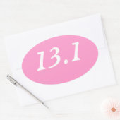 Halve marathon ovale Sticker (roze) (Envelop)
