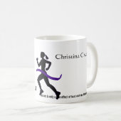 Halve marathon Paars lint voor vrouwen Koffiemok (Voorkant rechts)