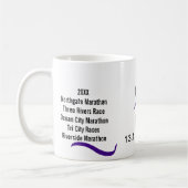 Halve marathon Paars lint voor vrouwen Koffiemok (Links)