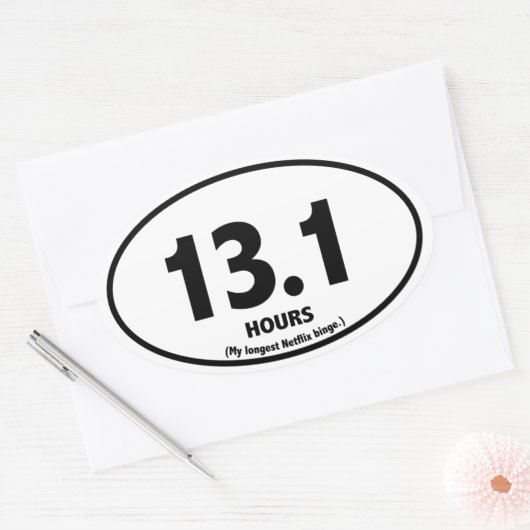 Halve Marathon Parodie Sticker (Envelop)