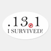 Halve Marathon Spoof Sticker (Voorkant)