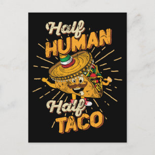 Halve Mens Halve Taco Taco Dinsdag Cinco de Mayo Briefkaart
