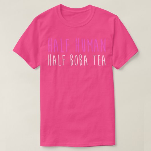 Halve menselijke Boba Tea Bubble Tea T-shirt (Design voorkant)