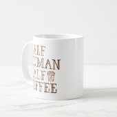 Halve menselijke koffie koffiemok (Voorkant links)