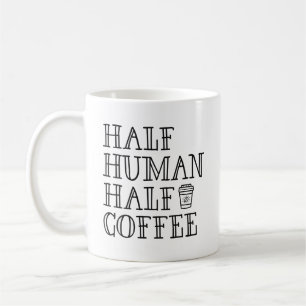 Halve menselijke koffie koffiemok