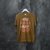 Halve menselijke koffie t-shirt