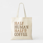 Halve menselijke koffie tote bag (Achterkant)