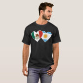 Halve Mexicaanse halve Argentijnse vlag Mexico Arg T-shirt (Voorkant volledig)