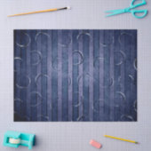 Halve Mons op Paarse en Blauwe Gestapte Wapenpagin Tissuepapier (Craft)