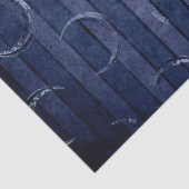 Halve Mons op Paarse en Blauwe Gestapte Wapenpagin Tissuepapier (Detail)