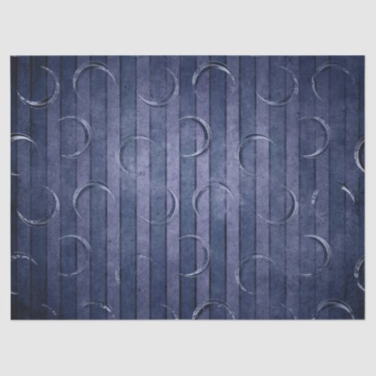 Halve Mons op Paarse en Blauwe Gestapte Wapenpagin Tissuepapier (Voorkant)