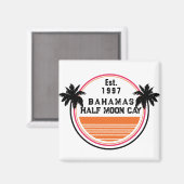 Halve Moon Cay Bahamas  Familie Vacature Magneet (Voorkant / Achterkant)