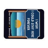 Halve Moon Cay Bahamas Retro Sunset Vacation 60s Magneet (Horizontaal)