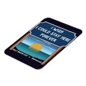 Halve Moon Cay Bahamas Retro Sunset Vacation 60s Magneet (Linkerzijde)