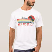 Halve Moon Cay Bahamas Retro Sunset Vacation 60s T-shirt (Voorkant)