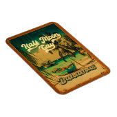 Halve Moon Cay Bahamas Retro  Vacatie 60 s Magneet (Rechterzijde)