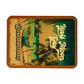 Halve Moon Cay Bahamas Retro  Vacatie 60 s Magneet (Horizontaal)