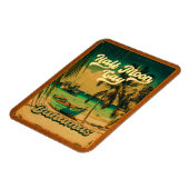 Halve Moon Cay Bahamas Retro  Vacatie 60 s Magneet (Linkerzijde)