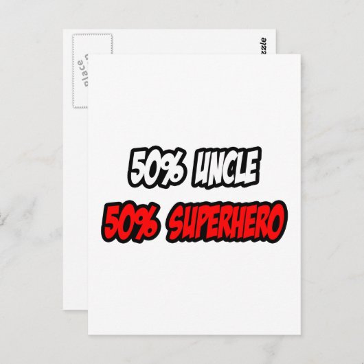 Halve oom... halve superheld briefkaart (Voorkant / Achterkant)