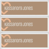 Halve Oranje hartvorm  bruin label (Voorkant)