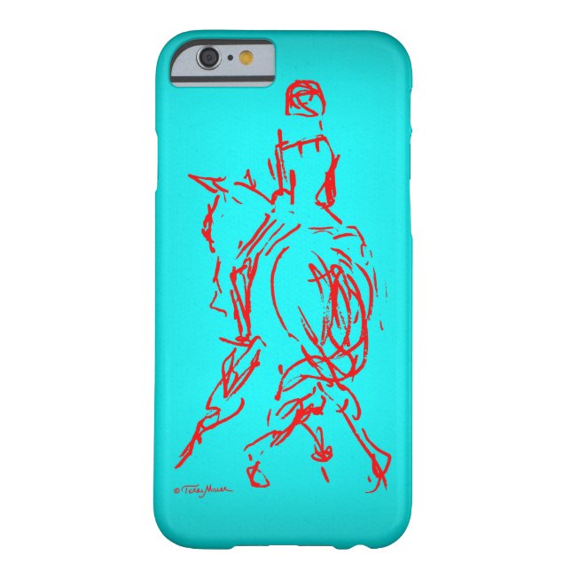 Halve pas: Turquoise iPhone 6 hoesje (Achterkant)