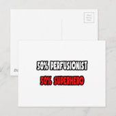 Halve perfusioniste... Halve superheld Briefkaart (Voorkant / Achterkant)