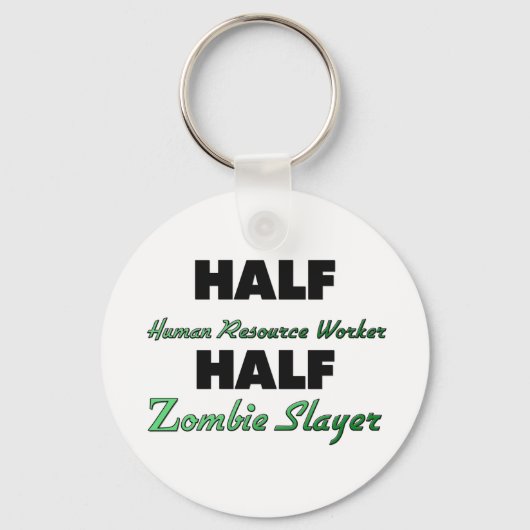 Halve personeelsbediende Halve Zombie-laag Sleutelhanger (Voorkant)