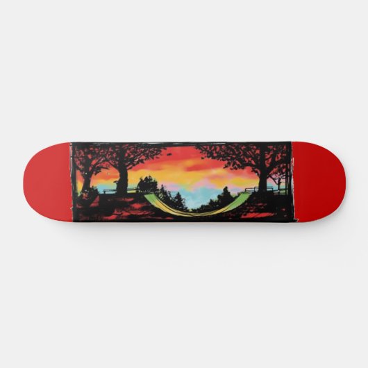 Halve pijp & zonnekarton persoonlijk skateboard (Horizontaal)