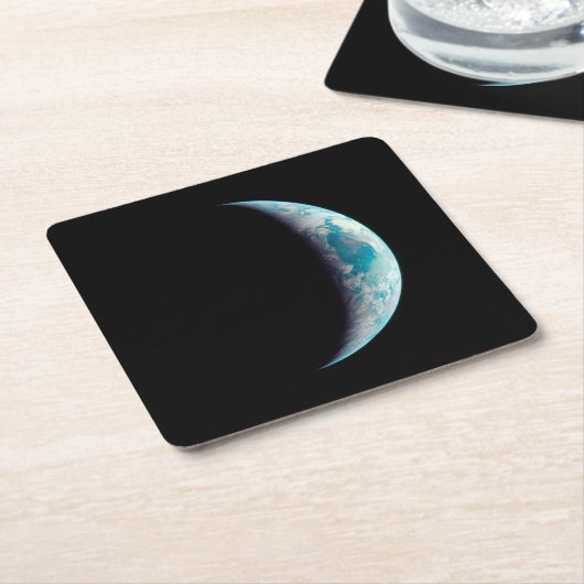 halve planeet aarde wetenschap ruimte universum ge kartonnen onderzetters (Schuin)