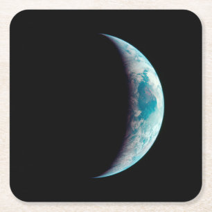 halve planeet aarde wetenschap ruimte universum ge kartonnen onderzetters