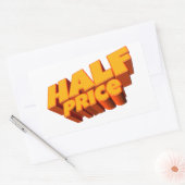 Halve prijs Sale Rechthoekige Sticker (Envelop)