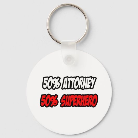 Halve procureur... halve superheld sleutelhanger (Voorkant)