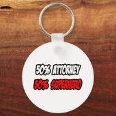 Halve procureur... halve superheld sleutelhanger (Voorkant)