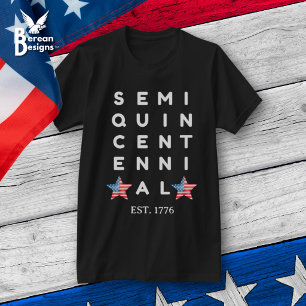 Halve quincentennial Verenigde Staten 250 Jaar T-shirt