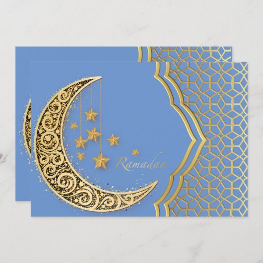 Halve ramadan feestdagenkaart (Voorkant / Achterkant)