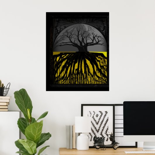 Halve ronde wortels poster (Thuiskantoor)